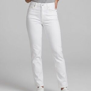 High-Rise Straight Leg Women’s Jeans — White